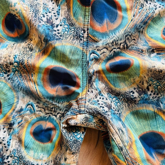 SHREDLY Peacock print Mountain Biking Short 6 - Picture 6 of 6